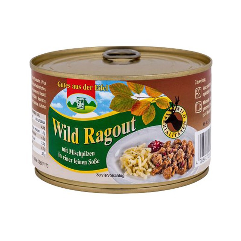 Gutes aus der Eifel Wild Ragout Mit Mischpilzen 400g MHD 28.08.28