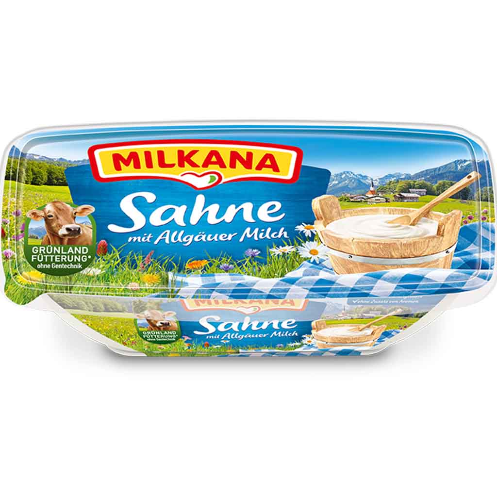 Milkana Schmelzkäsezubereitung Sahne 190g MHD 09.04.26
