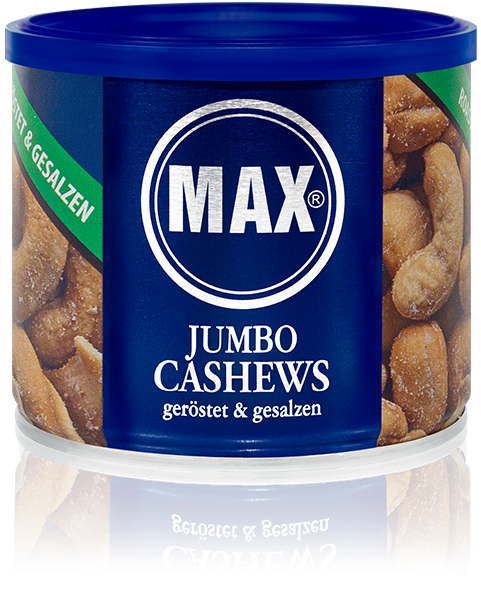 MAX Jumbo Cashews Geröstet und Gesalzen 225g MHD 30.07.26