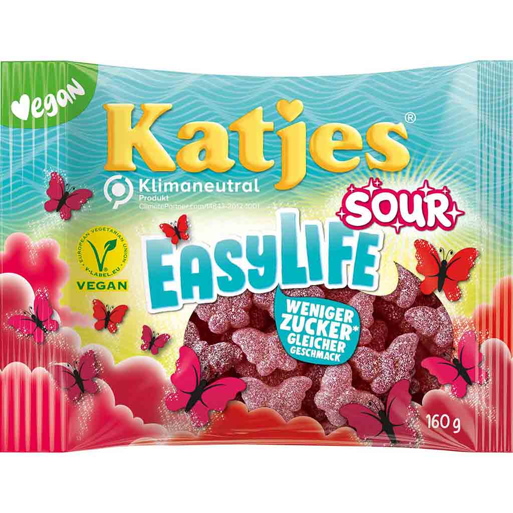 Katjes Fruchtgummi EasyLife sour 160g MHD 30.04.26