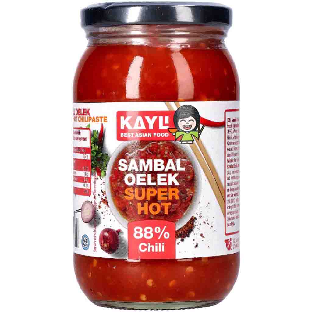 Kay-Li Sambal Oelek Super Hot 88% Chili 400g MHD 15.12.26