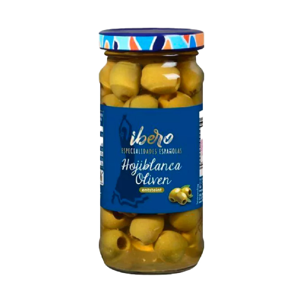 Ibero Hojiblanca Oliven entsteint 100g MHD 25.12.27