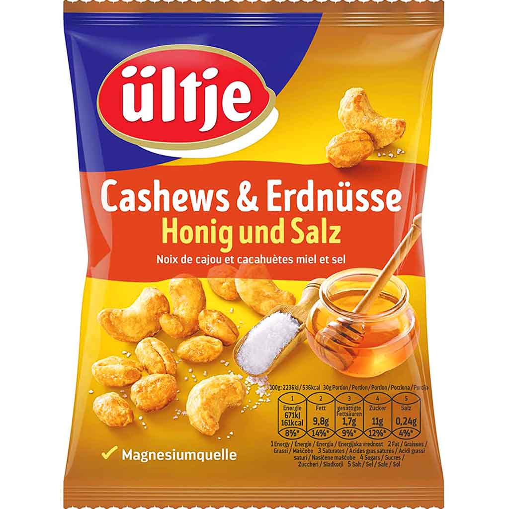 ültje Cashews & Erdnüsse Honig und Salz 200g MHD 30.07.26