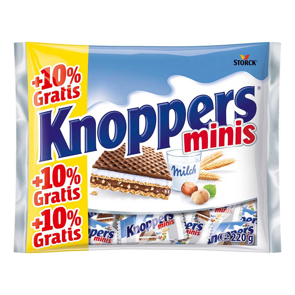 Knoppers Schnitte Minis 220g MHD 13.10.25