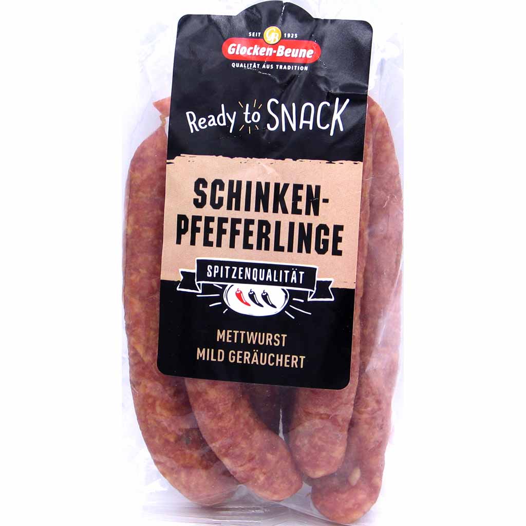 Glocken-Beune Mettwurst Schinken-Pfefferlinge mild geräuchert 150g MHD 23.12.25