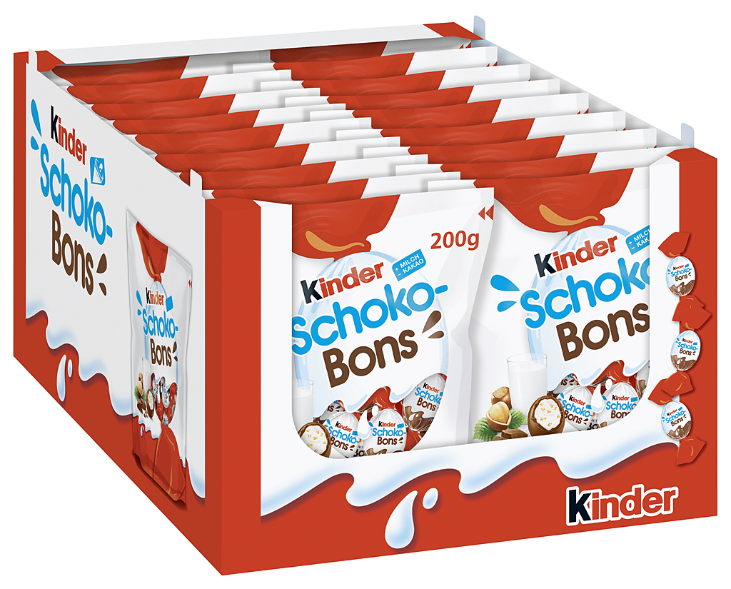 Kinder Schoko Bons Ferrero 200g Packung Display