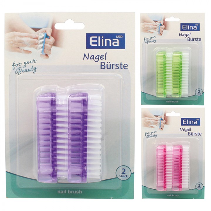 Handwaschbürste 2er auf Karte  8,5x3x3cm