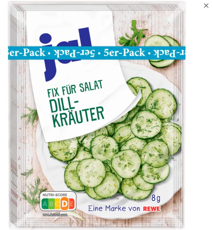ja! Fix für Salat Dill-Kräuter 5x8g MHD 30.01.27
