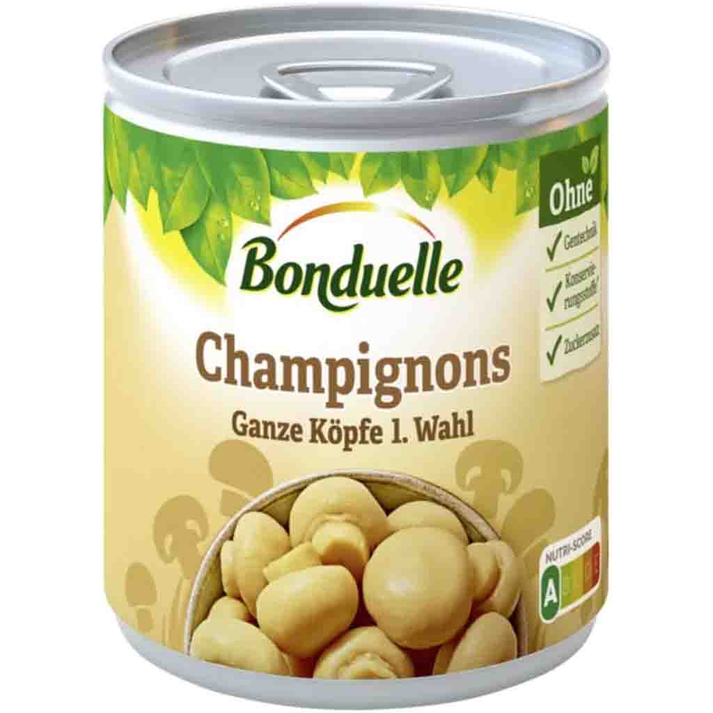 Bonduelle Champignons Ganze Köpfe 1.Wahl 115g MHD 01.04.26
