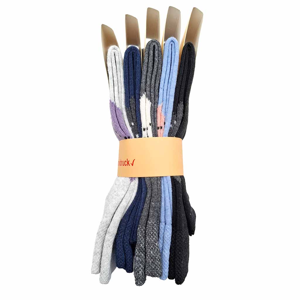 5x Trend Lady Socken für Damen Karo 35-38