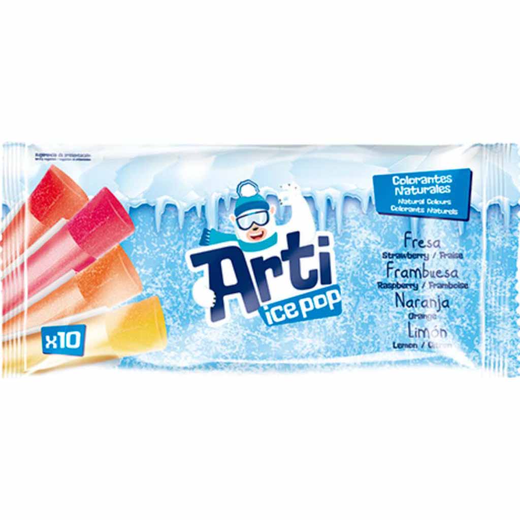 15x Stangenwassereis Arti Ice Pops 10er 600ml=9L MHD 11.12.25