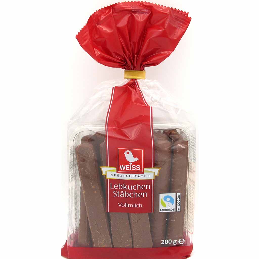 Weiss Lebkuchen Stäbchen Vollmilch 200g MHD 30.04.26