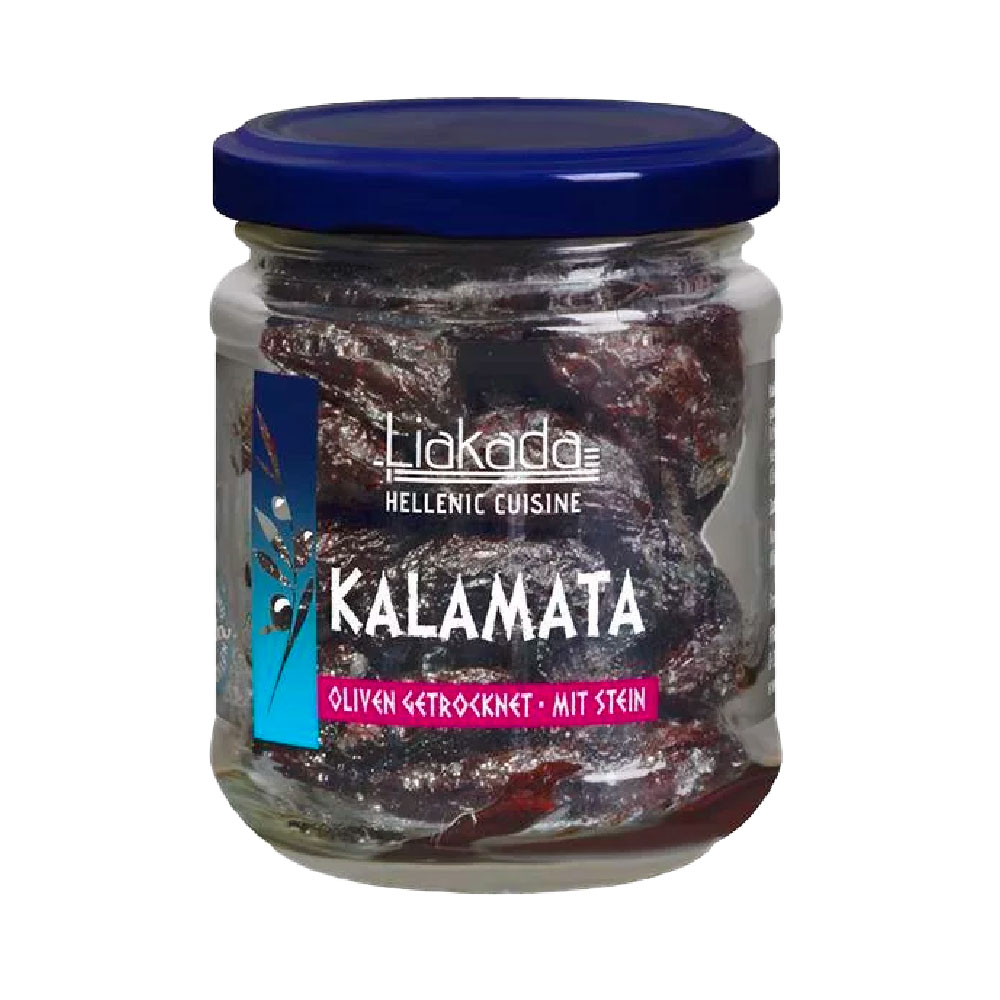 Liakada Kalamata Oliven Getrocknet mit Stein 110g MHD 26.03.27