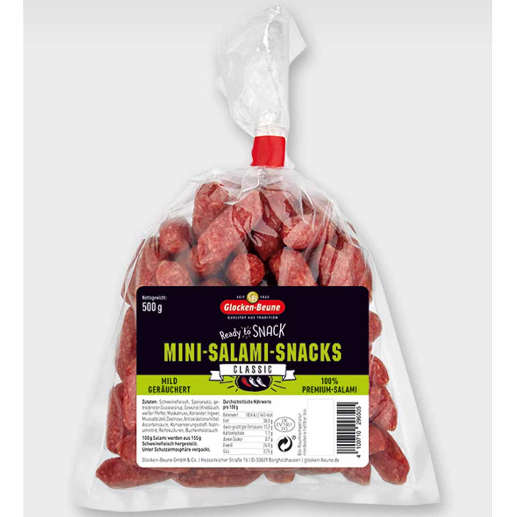 Glocken-Beune Mini Salami Snack Classic mild 500g MHD 09.02.26