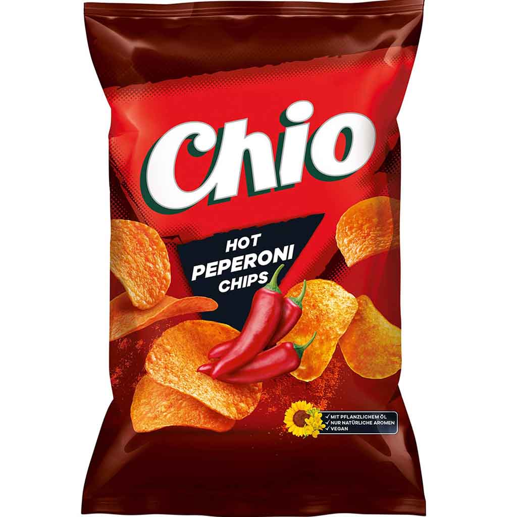 Chio Chips Hot Peperoni Kartoffelchips 150g MHD 09.02.26