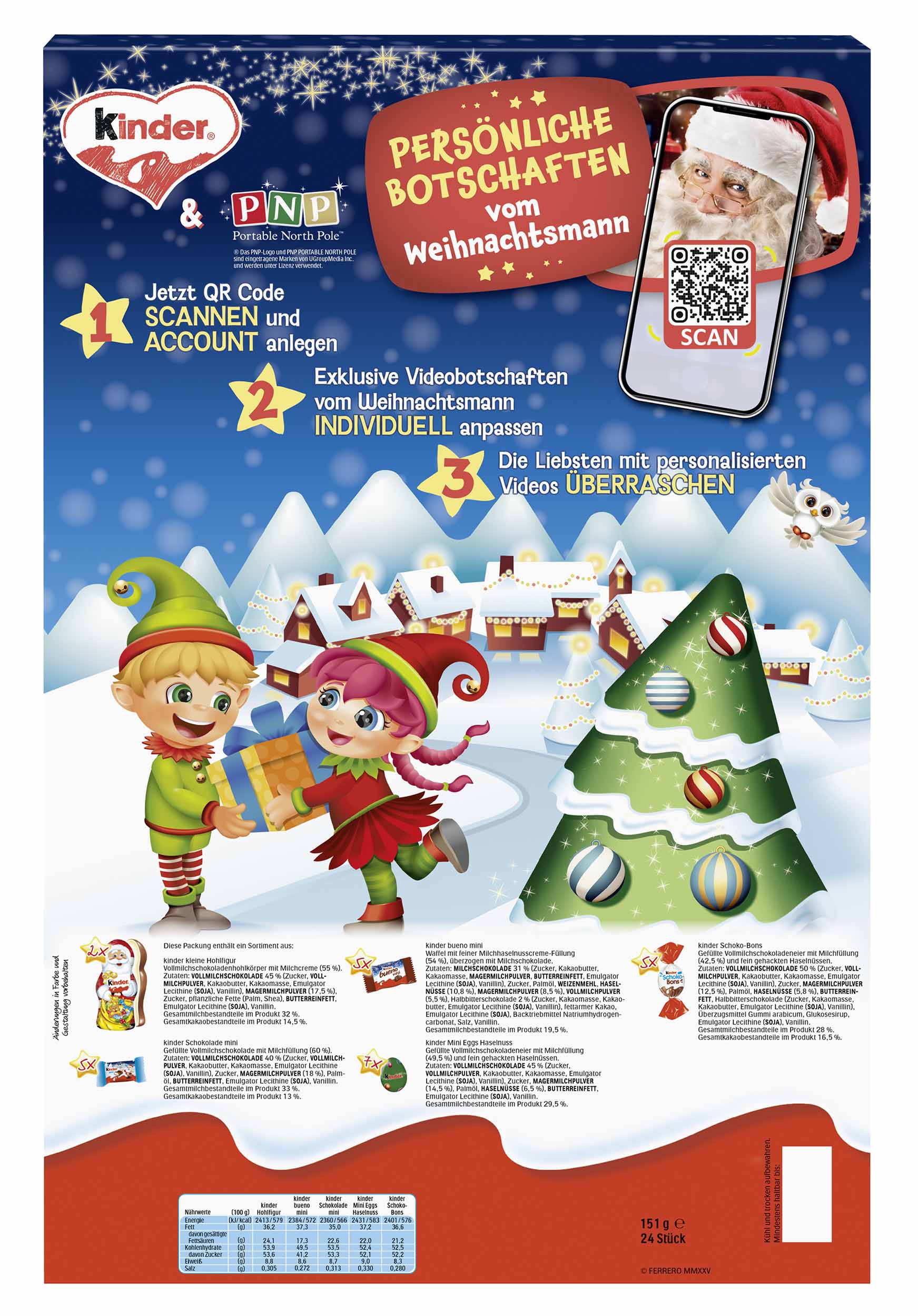 kinder Mini Mix Adventskalender 151g, 8000500448465