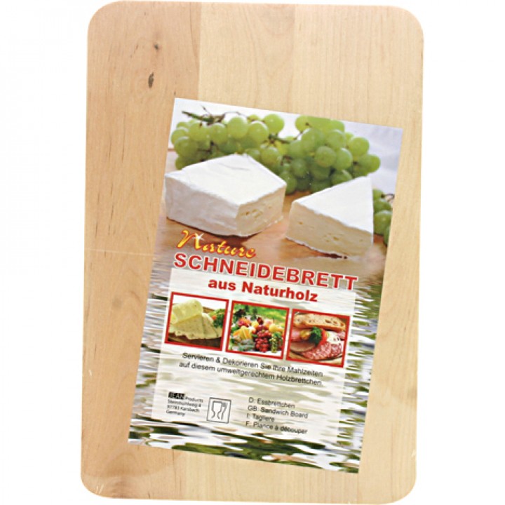 Küche Schneidebrett Eckig 22x15x1cm aus Holz
