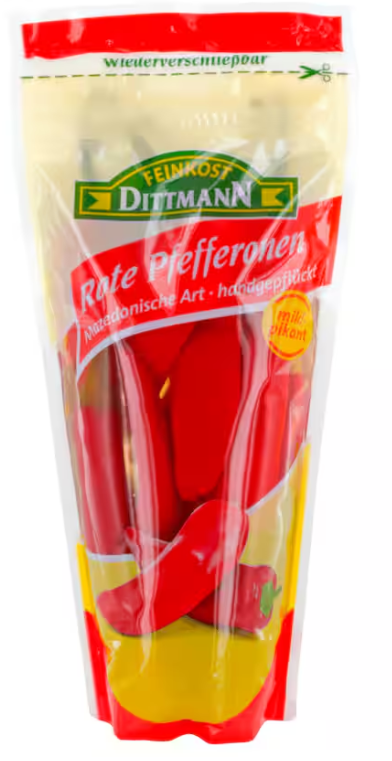Feinkost Dittmann Rote Pfefferonen 125g