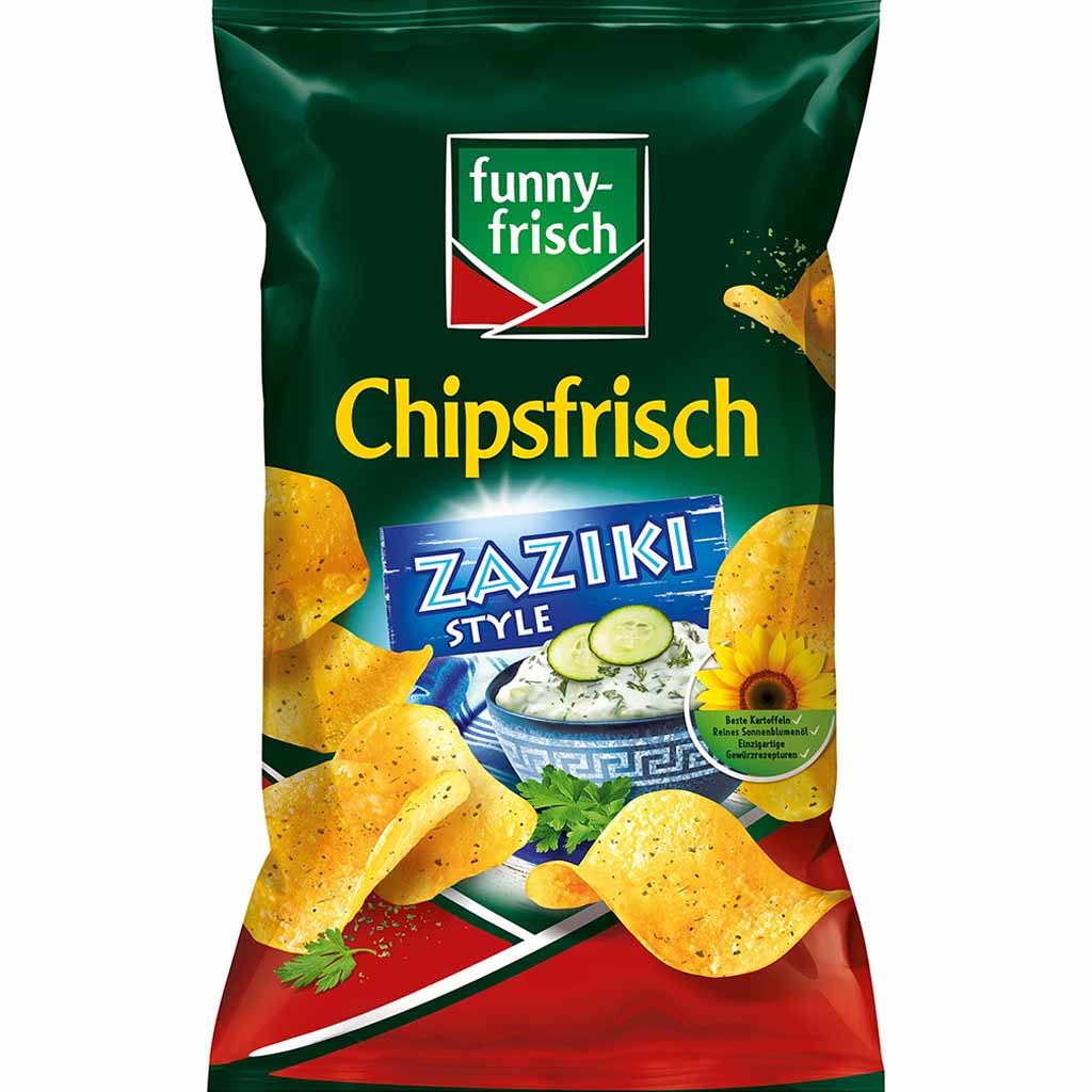 funny frisch Chipsfrisch Zaziki Style 150g MHD 24.11.25