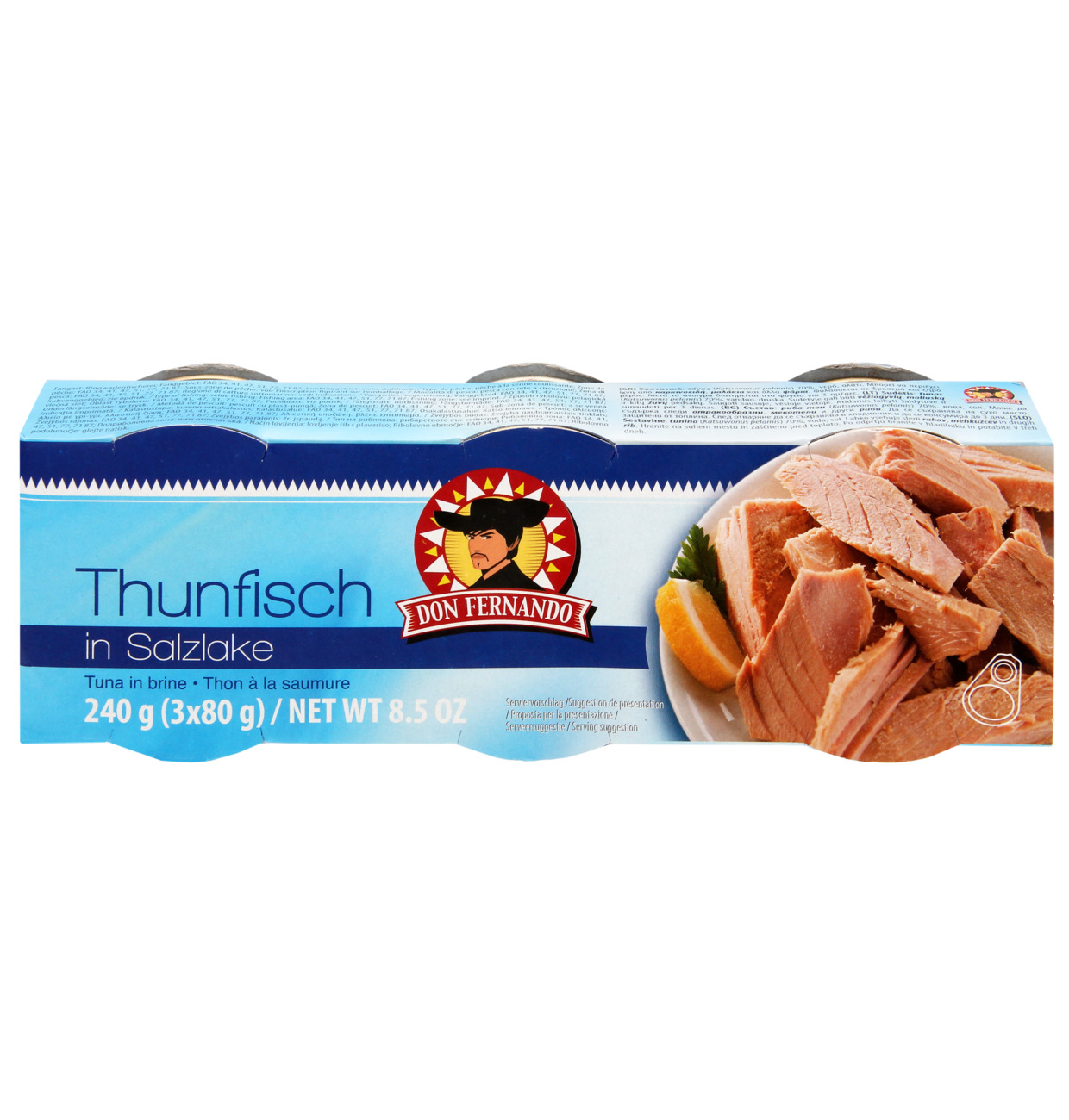 Don Fernando Thunfisch natur in Salzlake 240g (3x80g)