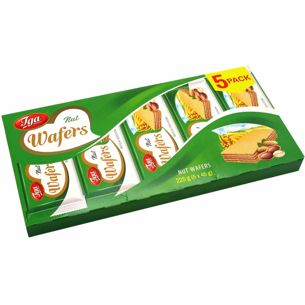 IGA Waffeln Erdnusscreme 5er 225g MHD 25.02.26