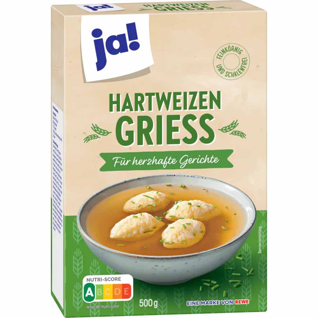 ja! Hartweizengriess 500g MHD 30.10.26
