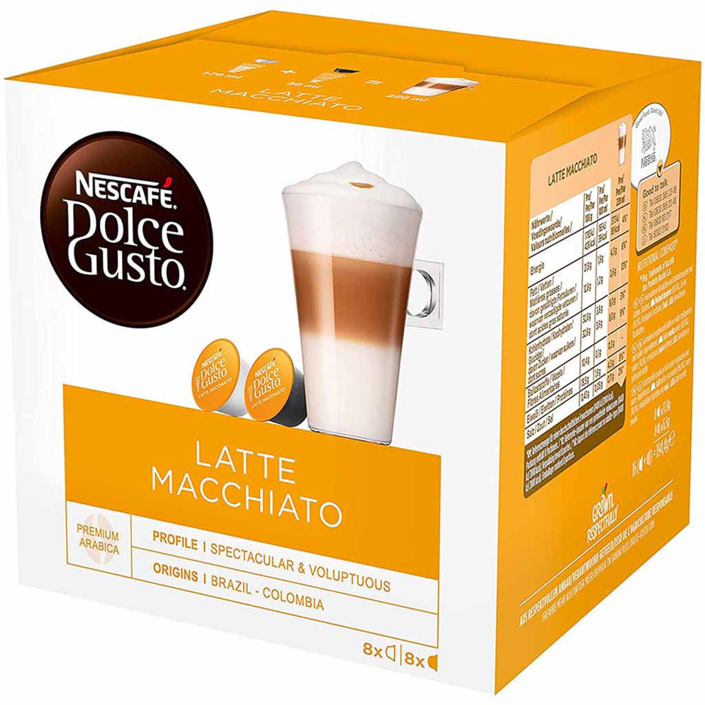 Nescafe Dolce Gusto Kapseln Latte Macchiato 8 Tassen 183,2g MHD 30.09.26