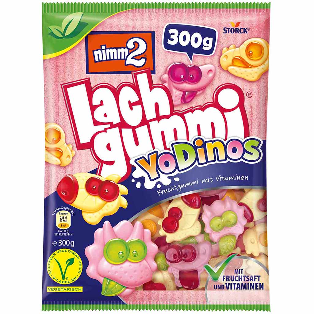 Storck Nimm2 Lachgummi YoDinos 300g MHD 30.05.26