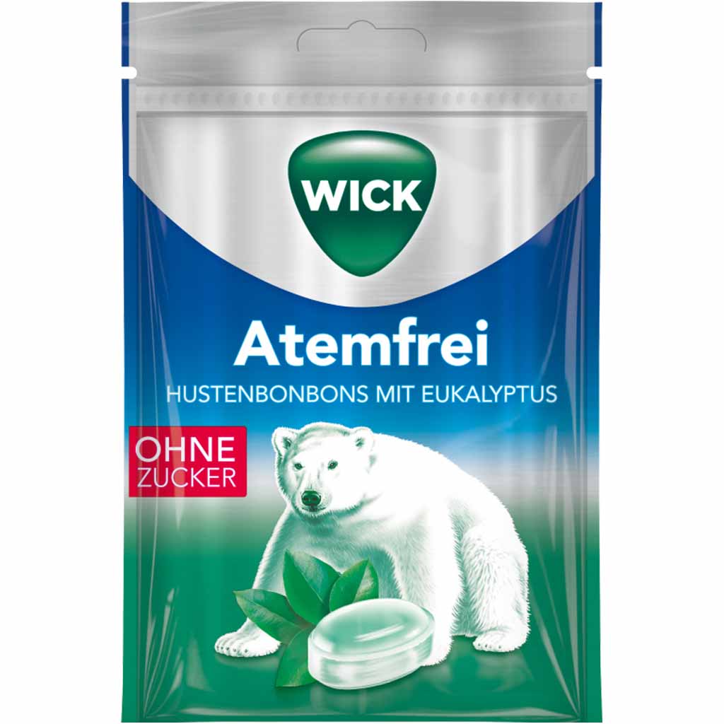 Wick Atemfrei zuckerfreie Hustenbonbons mit Eukalyptus 72g