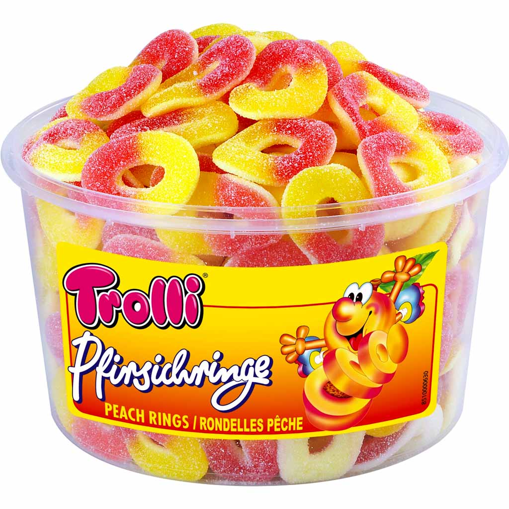 Trolli Pfirsichringe Fruchtgummi 1,2kg MHD 18.02.27