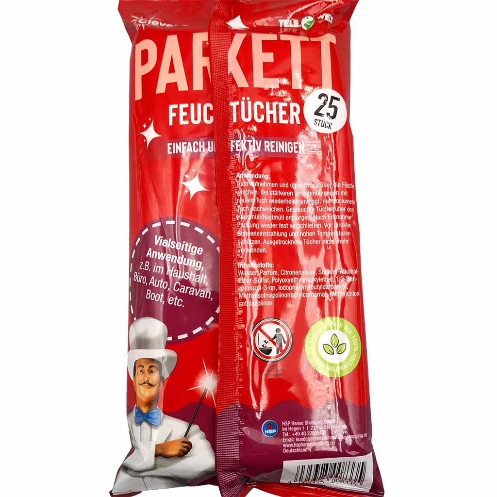 Parkett Feuchttücher Mega Pack 25 Stück