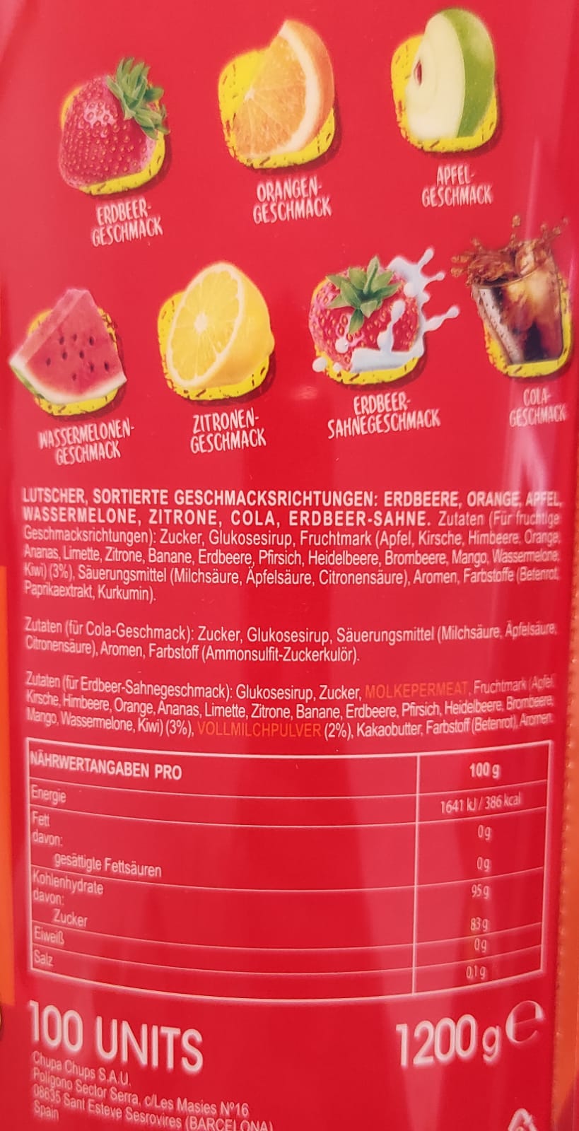 Chupa Chups The Best Of 100 stk 1200g