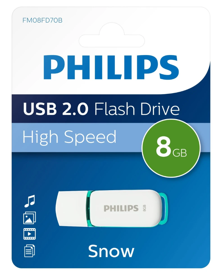 PHILIPS 8GB / USB 2.0 / Snow Green MHD 30.09.31