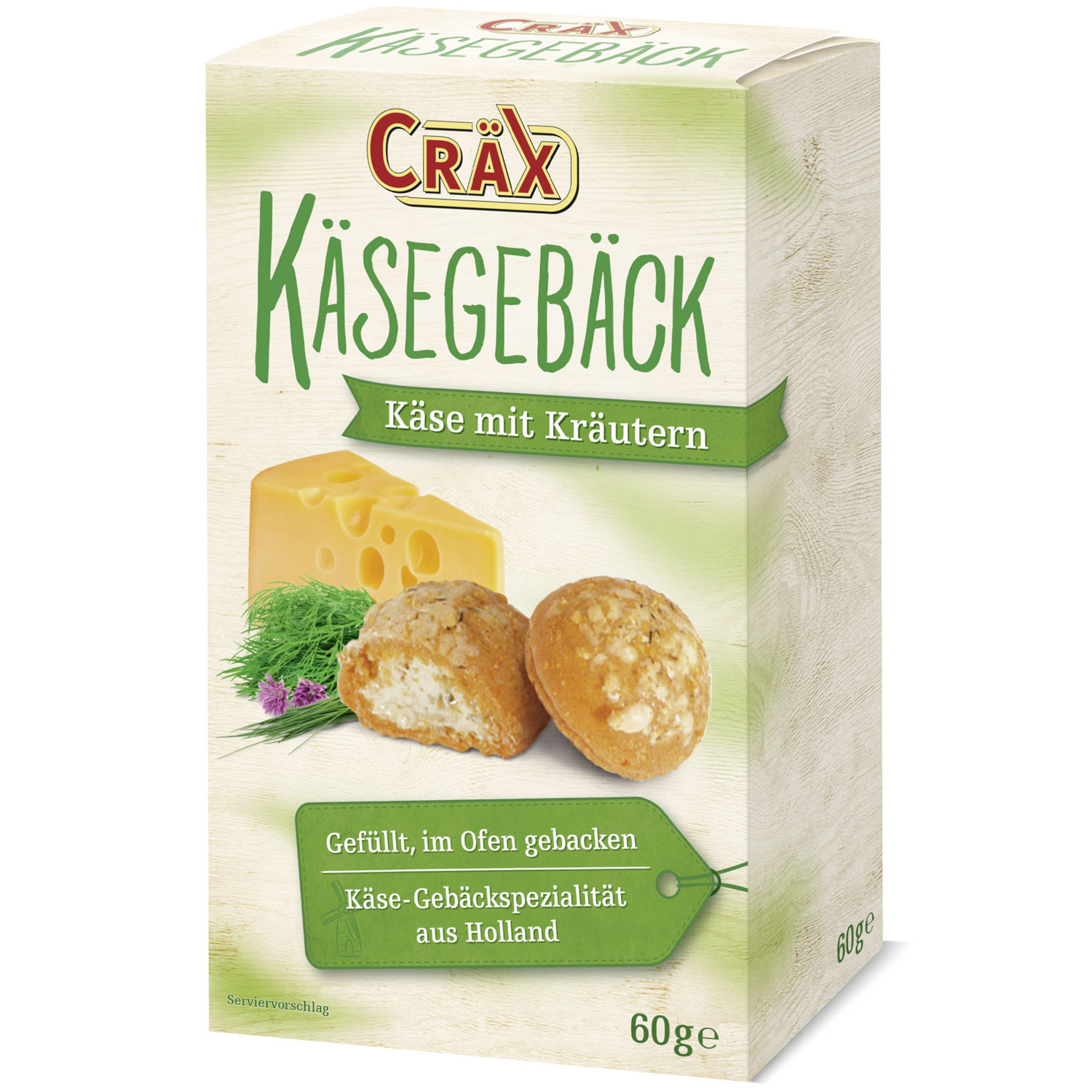 Cräx Käsegebäck Käse mit Kräutern 60g MHD 21.07.26