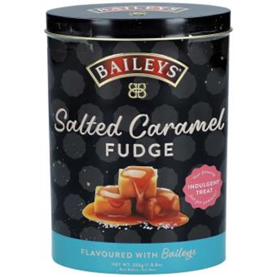 Baileys Baileys Salted Caramel Fudge Tin Dose 250g MHD 12.12.25