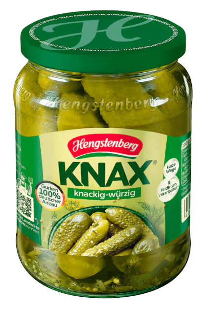 Hengstenberg Knax Gewürzgurken 360g