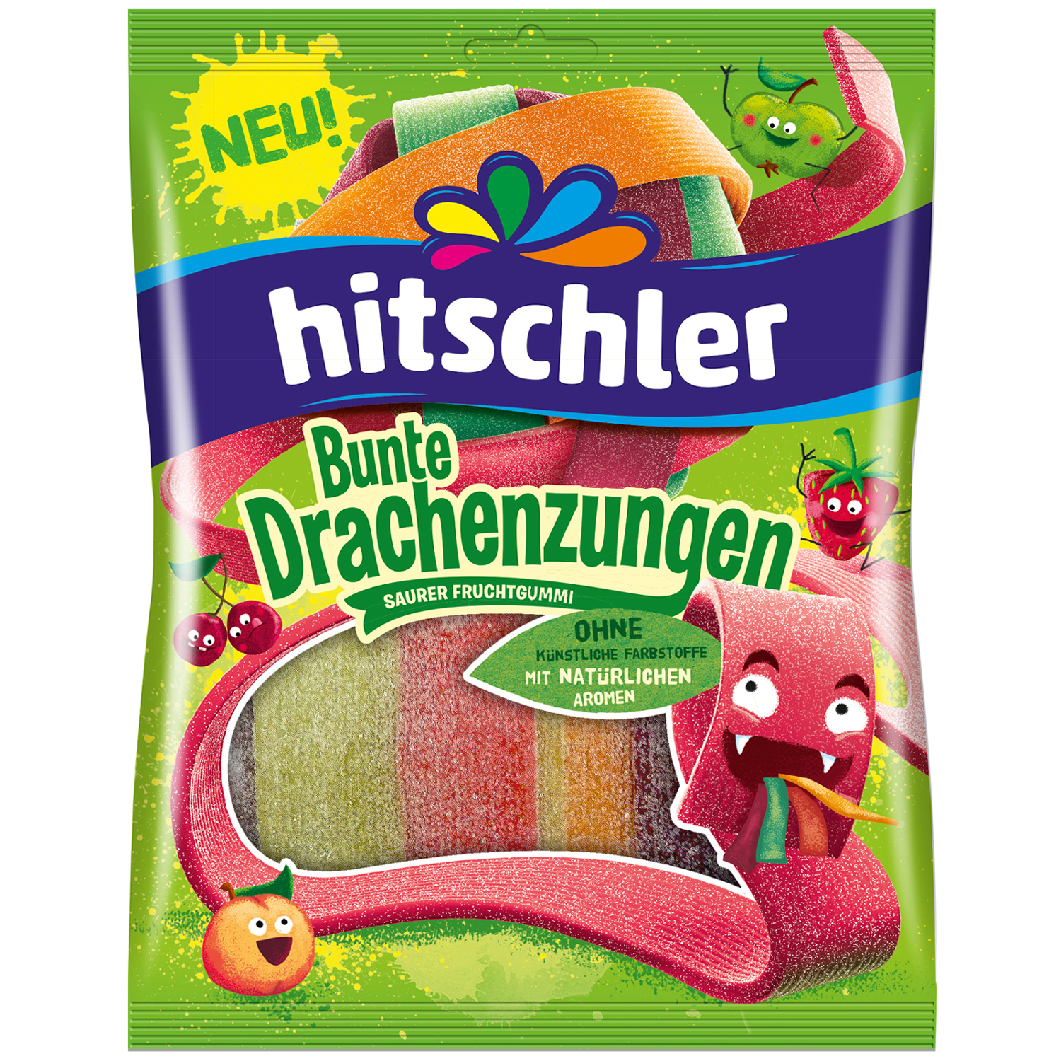 Hitschler Saure Drachenzungen 125g MHD 30.09.26