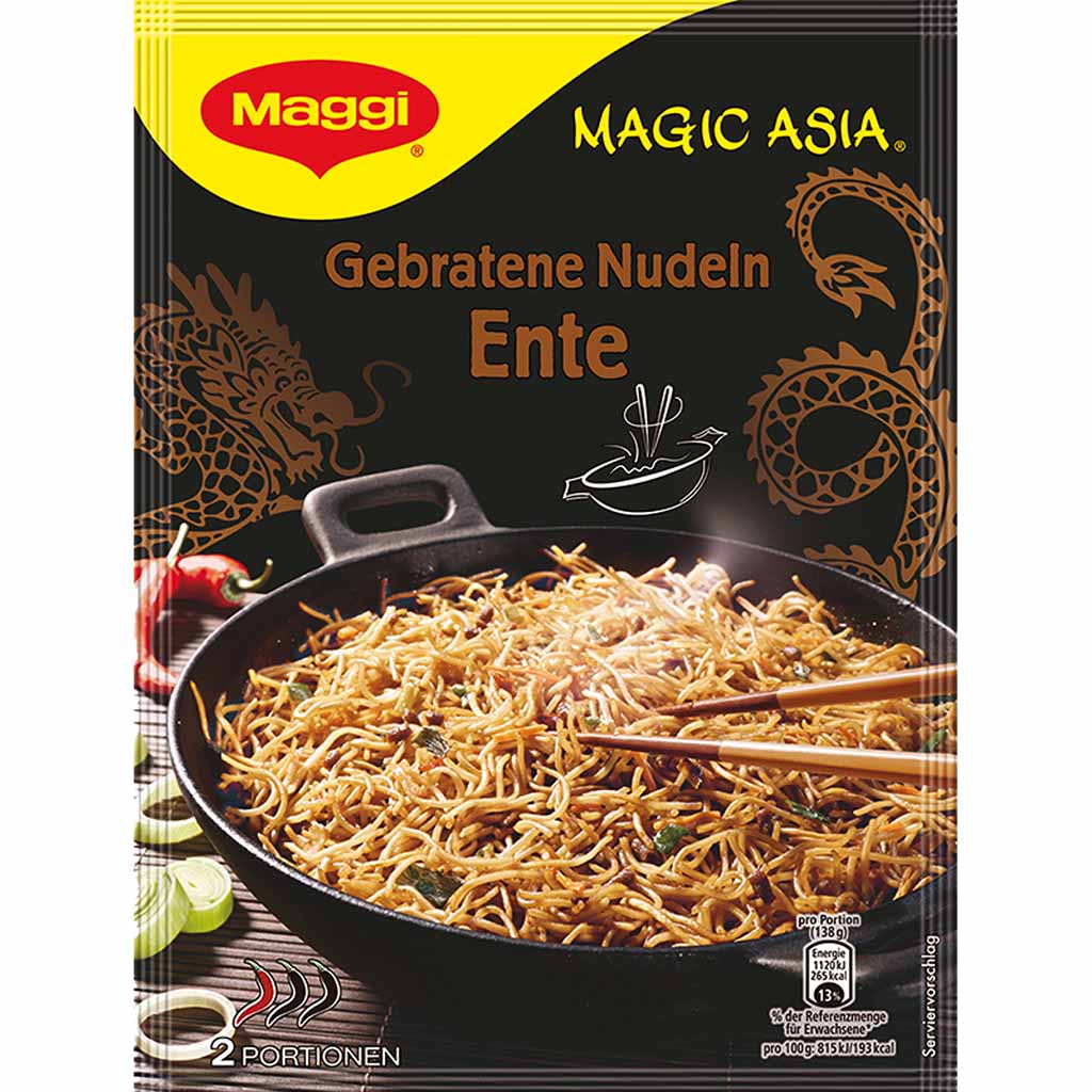 Maggi Magic Asia gebratene Nudeln Ente 119g MHD 30.08.26