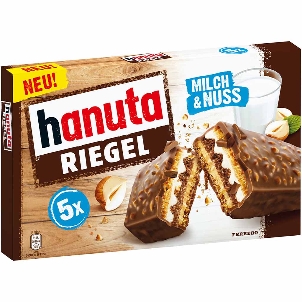 Hanuta Riegel 5er Pack 172,5g MHD 20.01.26