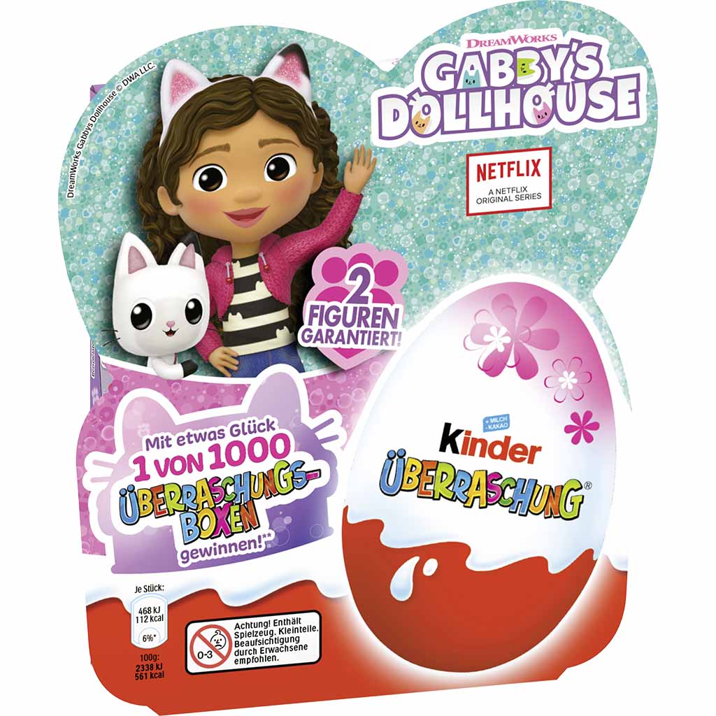 kinder Überraschung Rosa-Ei Gabbys Dollhaus 4er 80g, 4008400480428