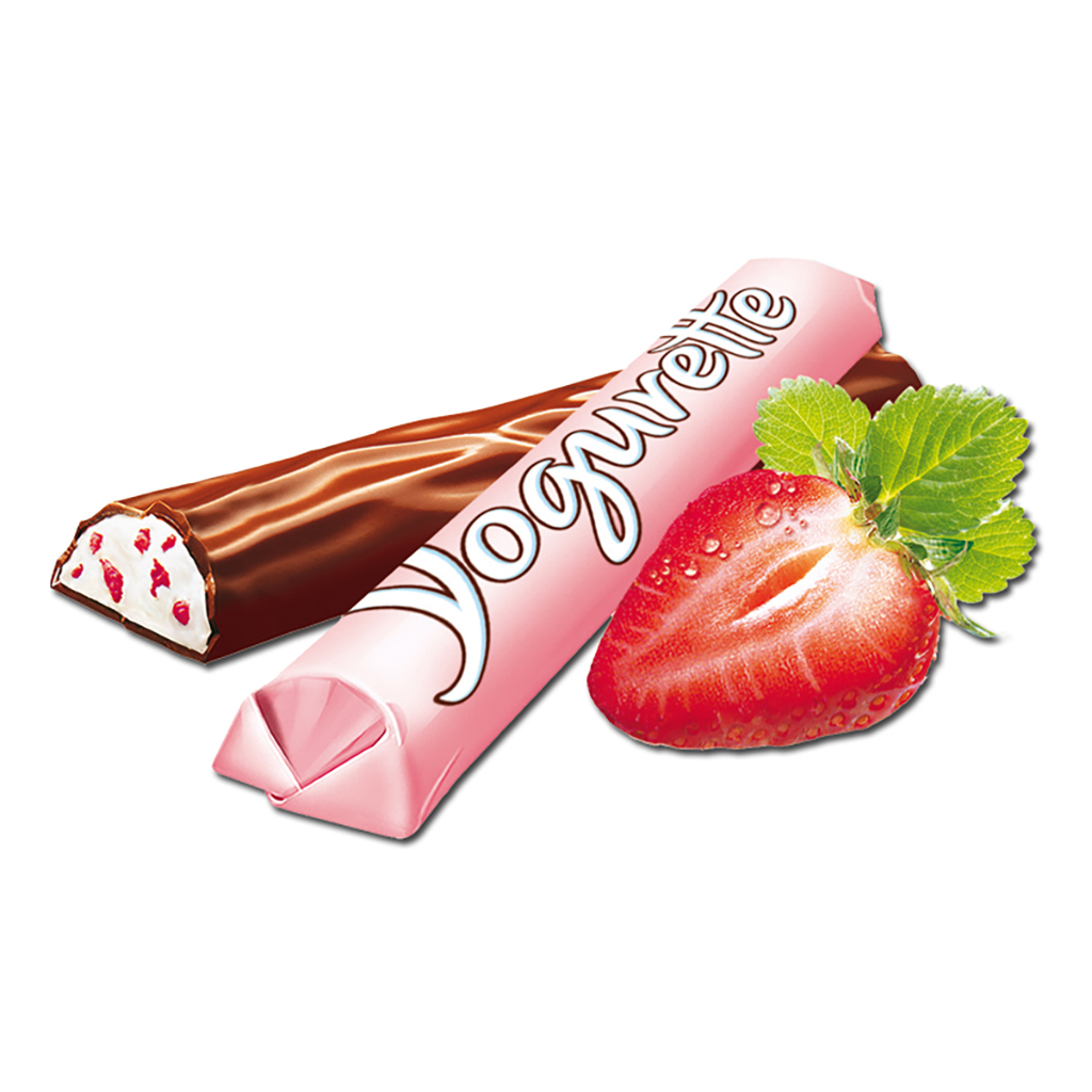 Yogurette Schokolade Riegel mit Erdbeeregeschmack