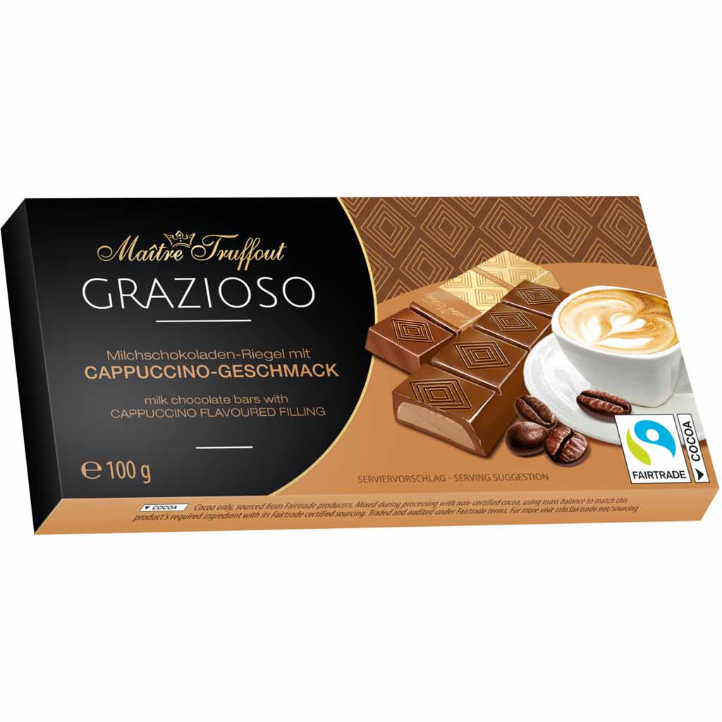 Maître Truffout Grazioso Cappuccino-Geschmack 100g MHD 16.10.26