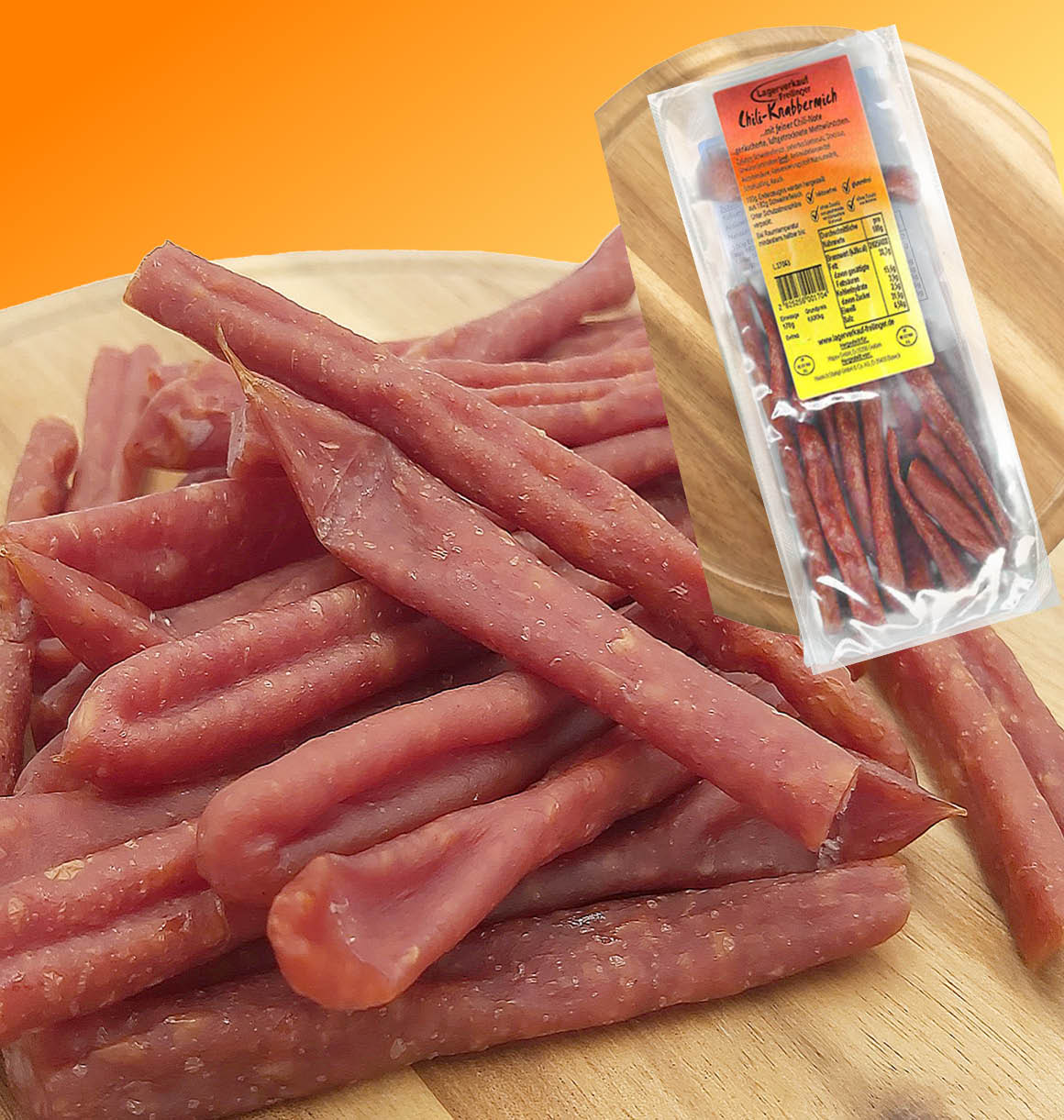 Knabbermich 150g Chili Mettwürstchen