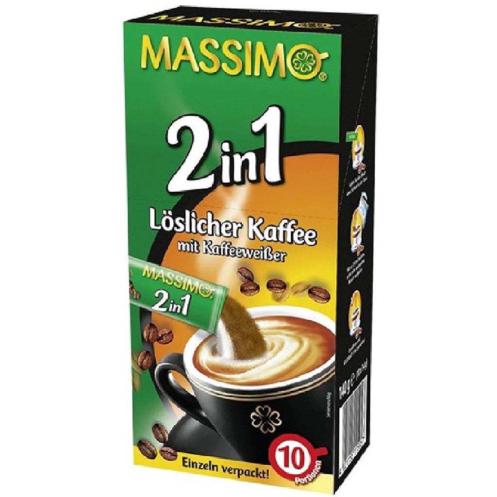 Massimo 2in1 Kaffee & Kaffeeweißer 10er 140g MHD 30.01.27