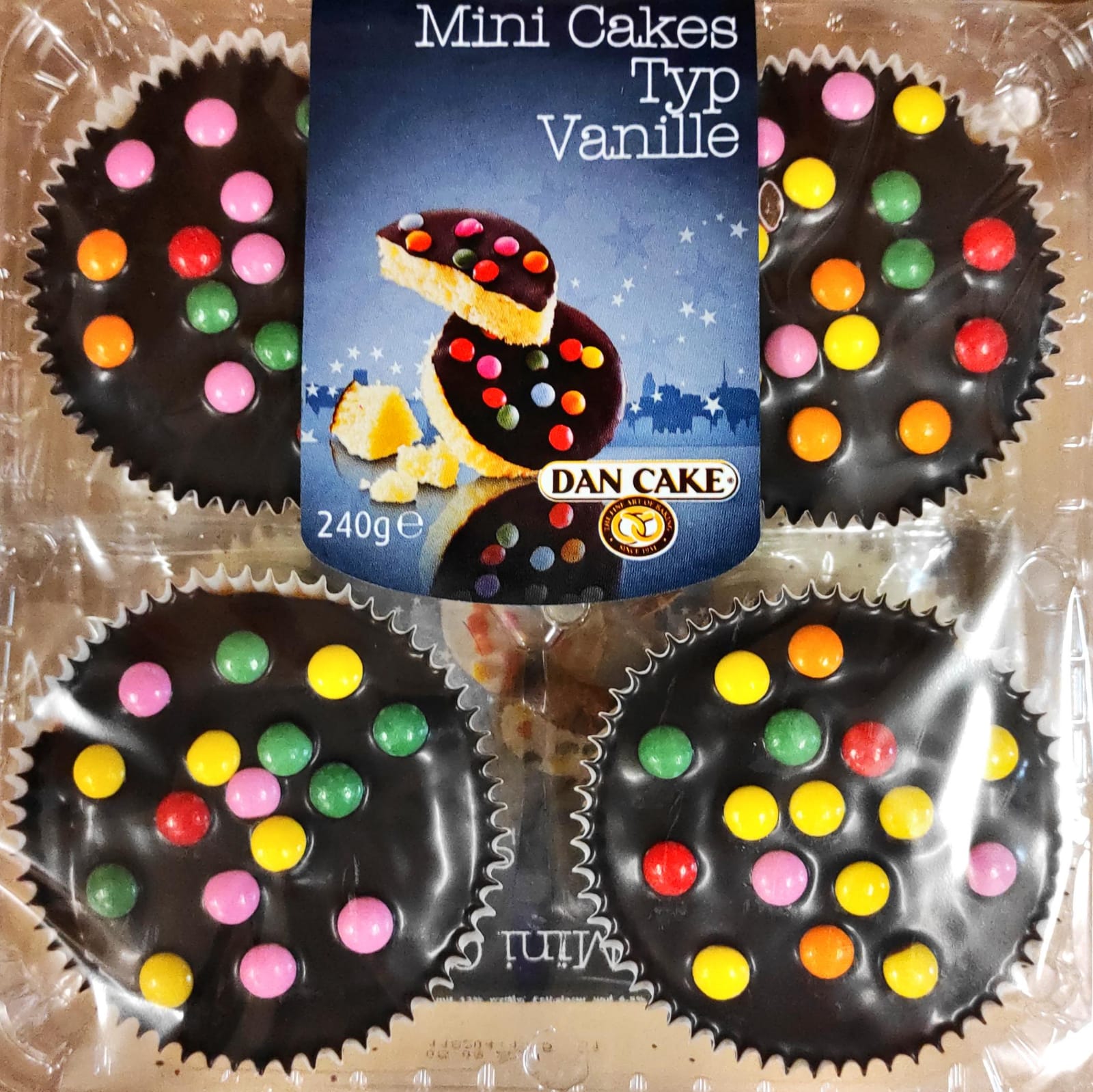 Dan Cake Mini Cakes Vanillekuchen mit Schokolinsen 240g MHD 28.11.25