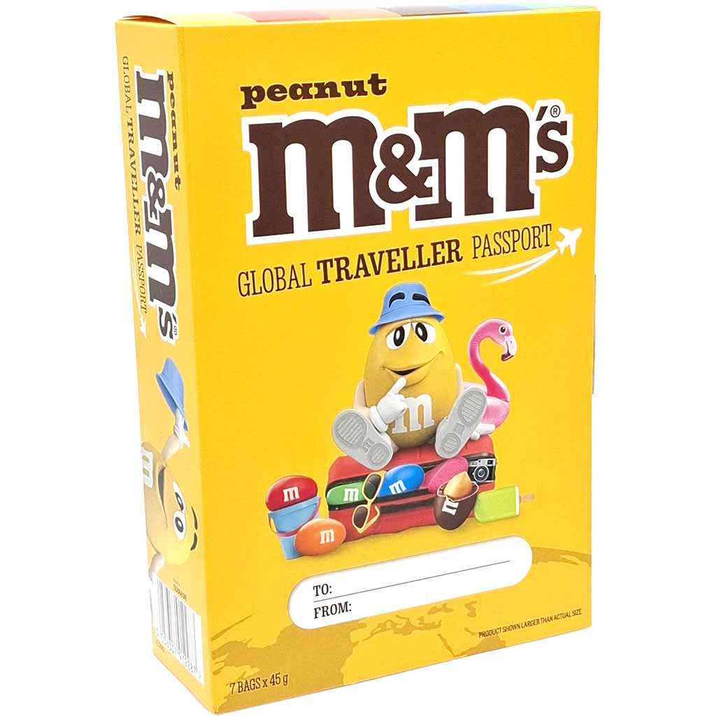 M&Ms Peanut Traveler Box 7x45g=315g MHD 19.10.25