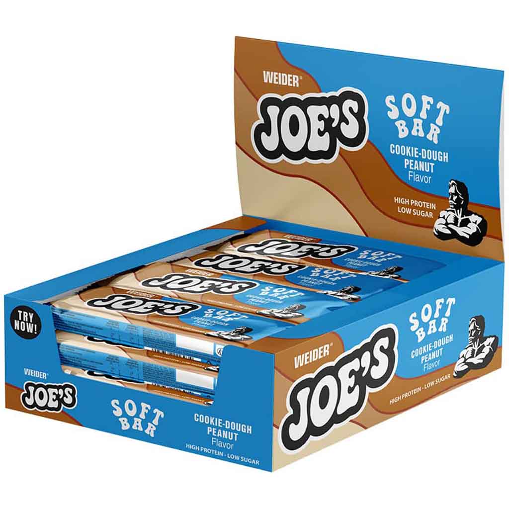 12x Weider Joes Soft Bar Cookie Dough Peanut Eiweißriegel á 50=600g MHD 12.03.26