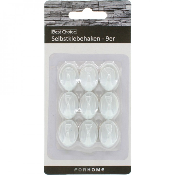 Selbstklebehaken 9er Pack