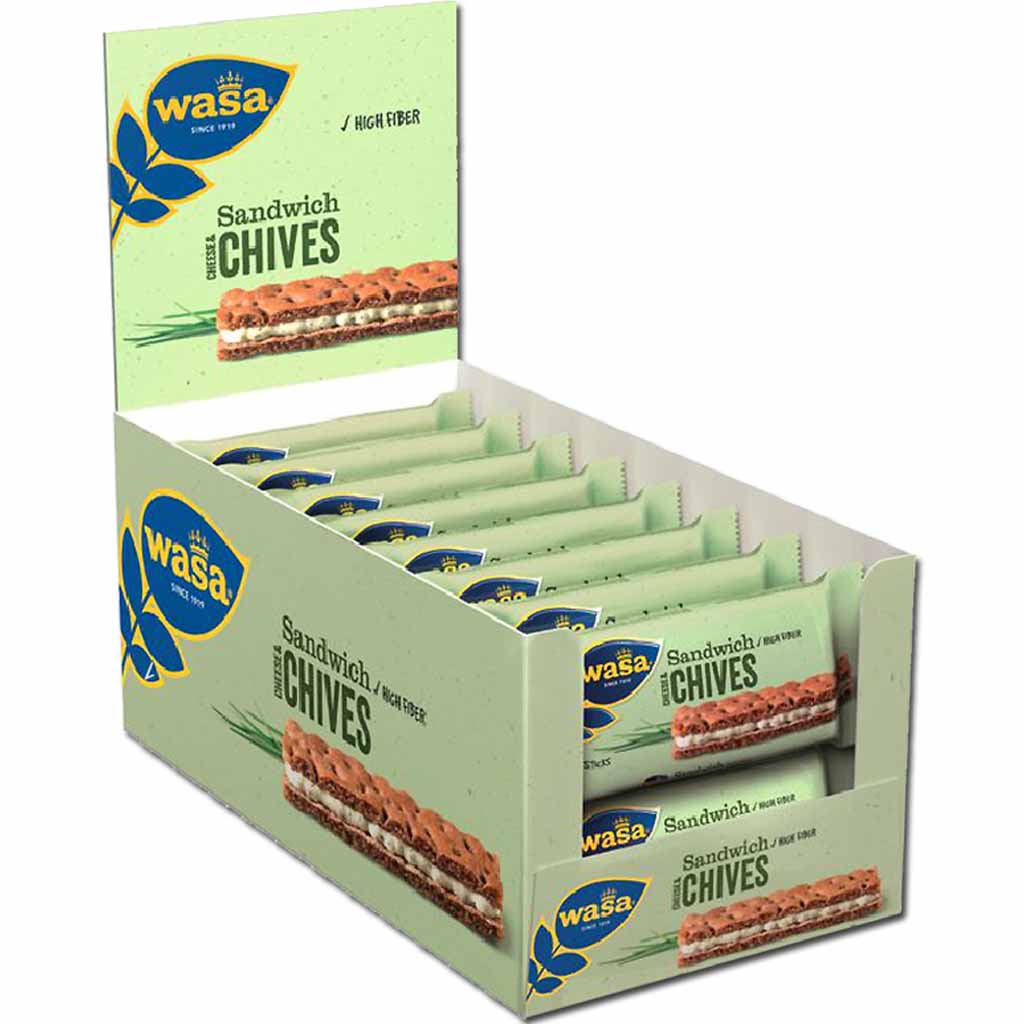 Wasa Knäckebrot Sandwich Cheese & Chives 24x37g=888g MHD 30.06.26