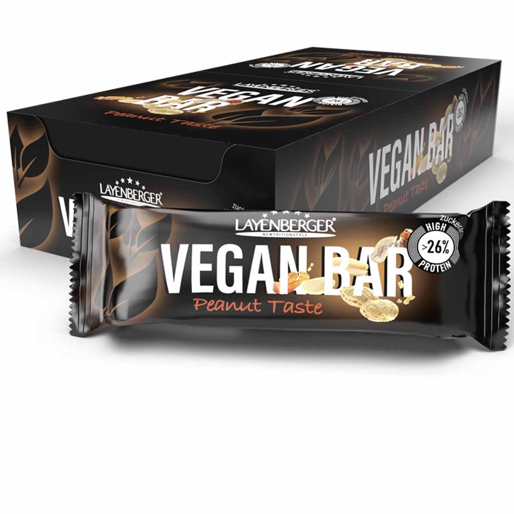 Layenberger Vegan Riegel Erdnuss 18x35g=630g MHD 30.08.25